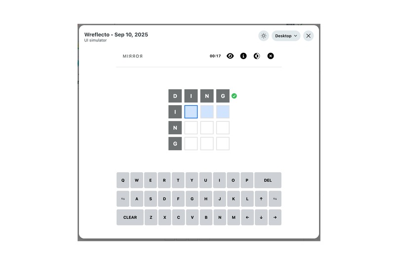 Wreflecto - A Daily Word Square Game – screenshot 3
