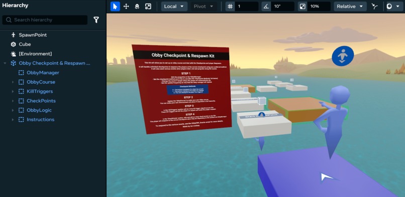 Obby Checkpoint & Respawn Kit – screenshot 1