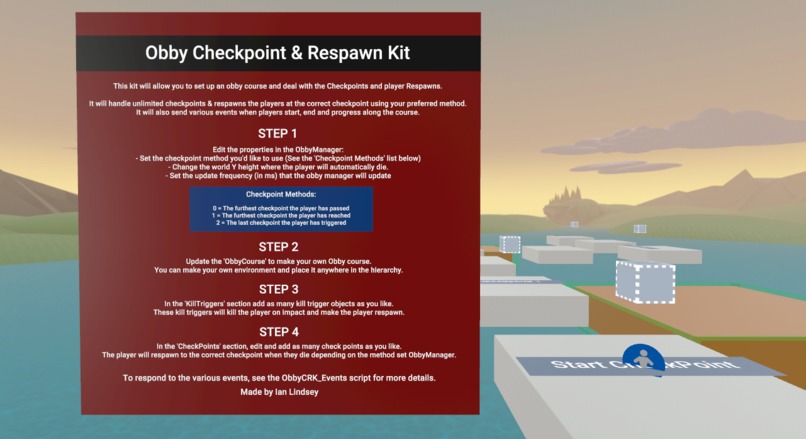 Obby Checkpoint & Respawn Kit – screenshot 2