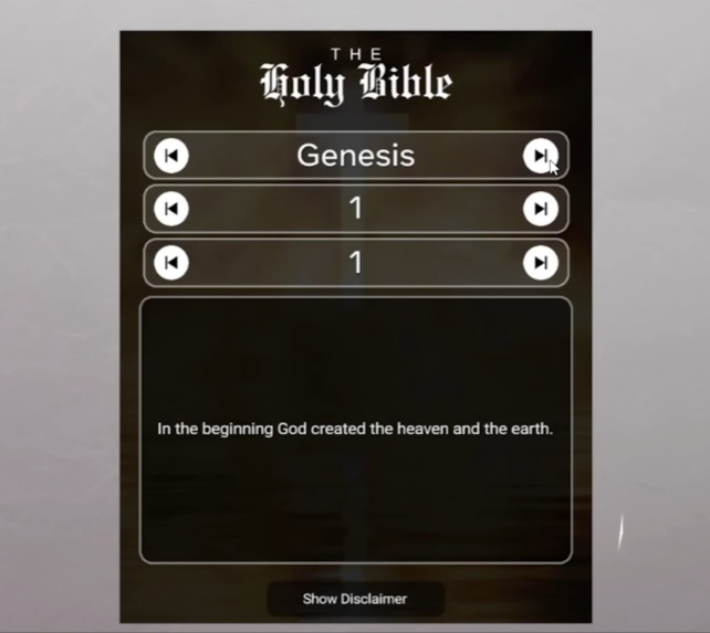 Holy Book UI – screenshot 2