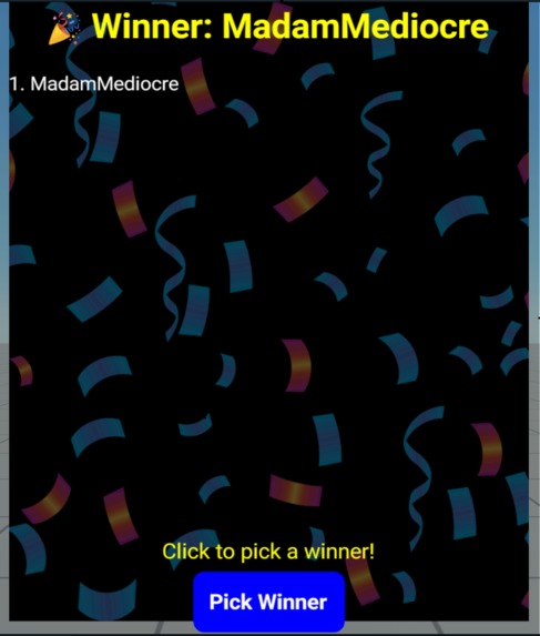 Pick-A-Winner! - Randomizer UI (Mini Challenge - Asset) – screenshot 1