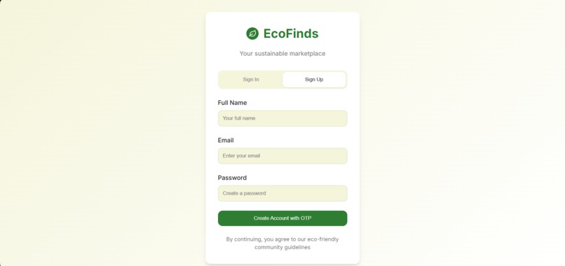 EcoFinds – Sustainable Second-Hand Marketplace – screenshot 2