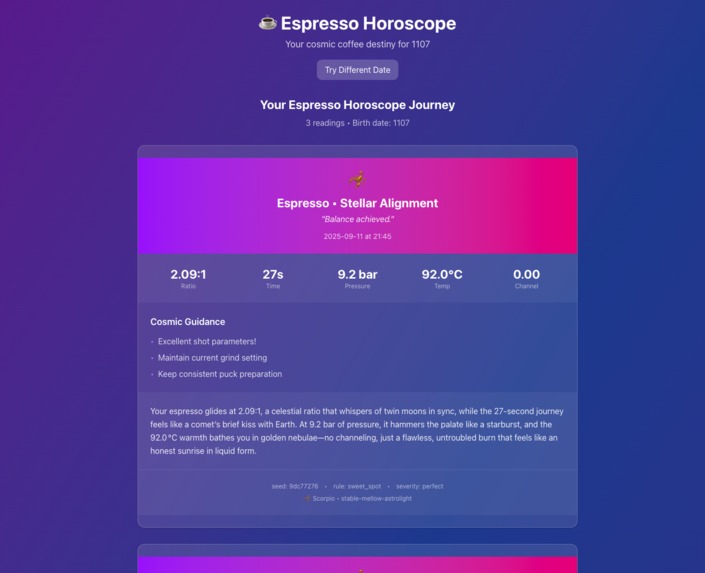 Espresso Horoscope MCP – screenshot 5