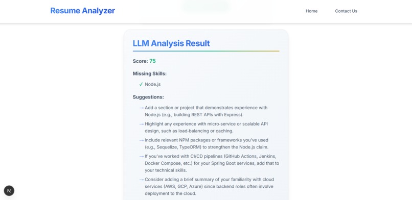 Resume Analyzer – screenshot 2