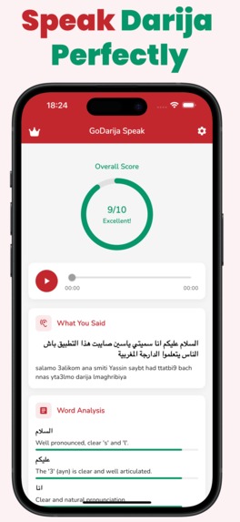GoDarija Speak & Get Feedback – screenshot 1