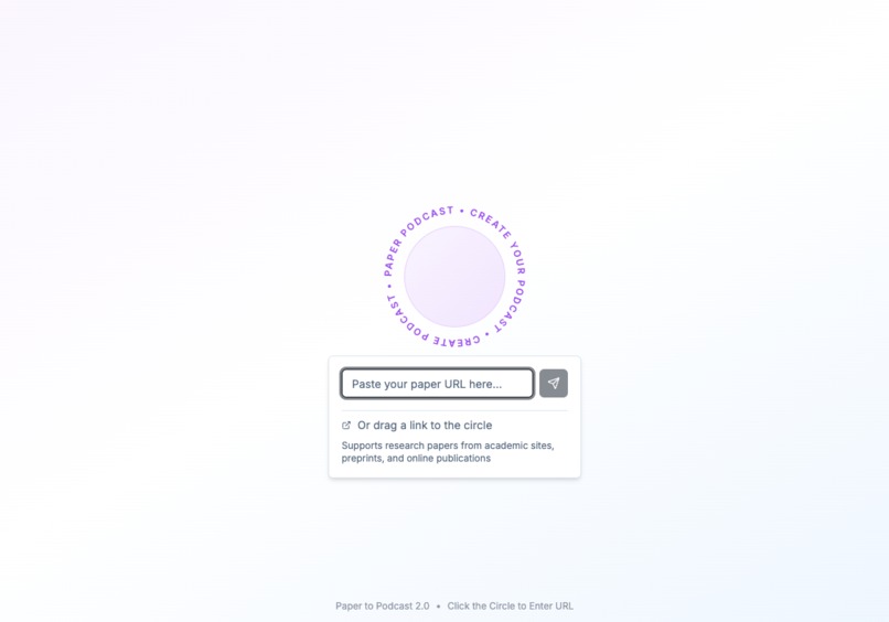 Paper to Podcast 2.0 – screenshot 1