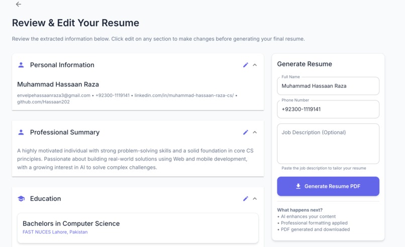 Resume-Builder – screenshot 3