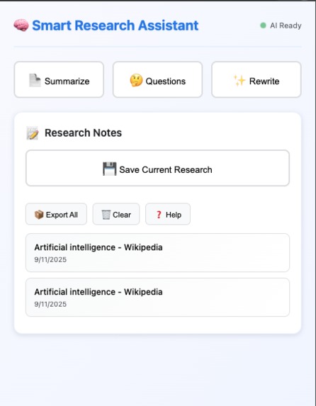 Smart Research Assistant – screenshot 1