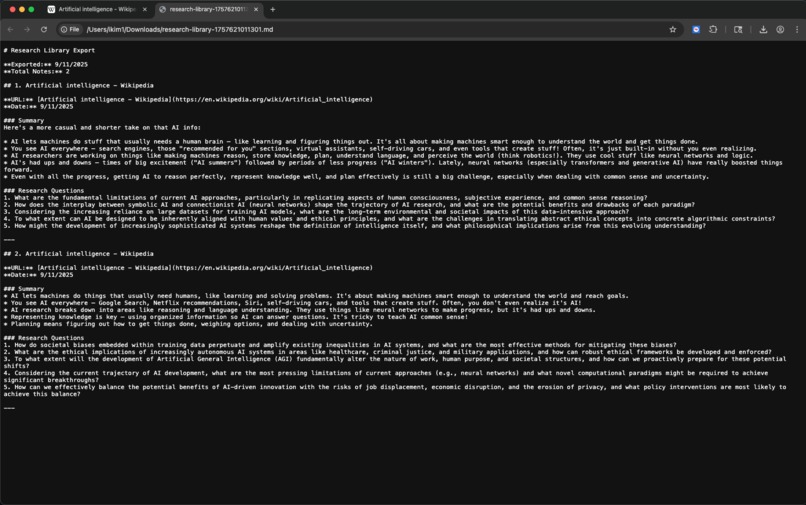 Smart Research Assistant – screenshot 5