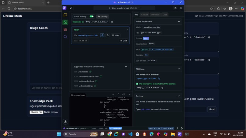 Lifeline Mesh — Offline Disaster Response Agent – screenshot 2