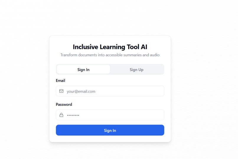 Inclusive Learning Tool AI – screenshot 2