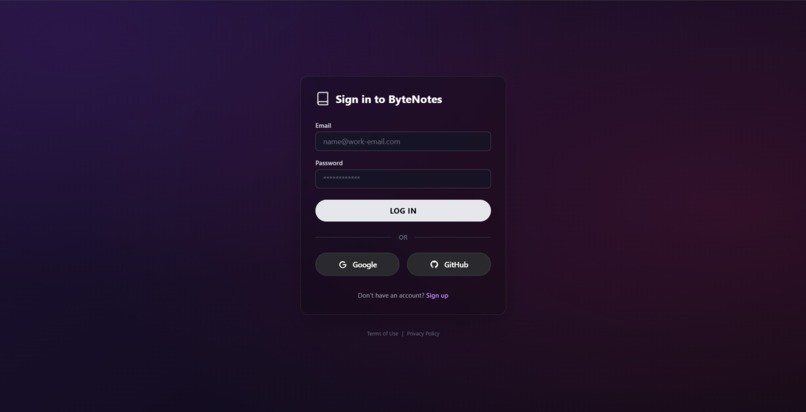ByteNotes – screenshot 1