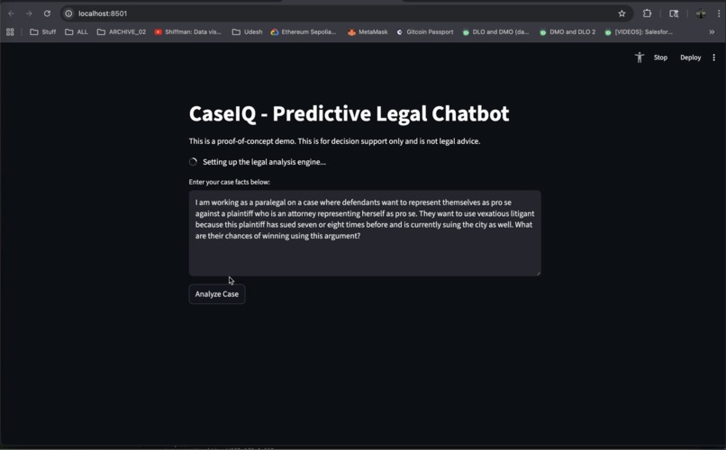 CaseIQ - Predictive Legal Chatbot – screenshot 3