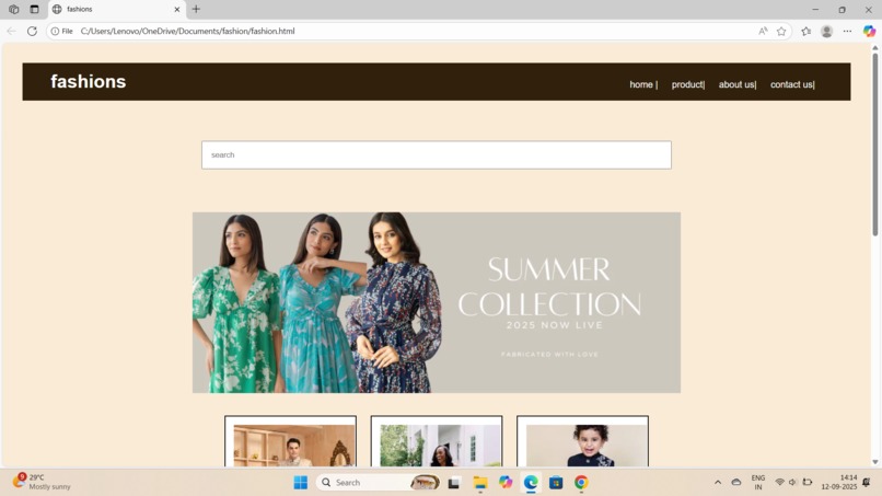 Fashions Shopping Website – screenshot 1