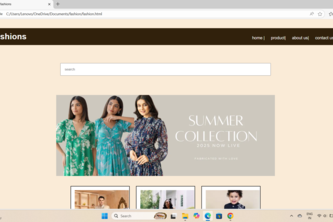 Fashions Shopping Website