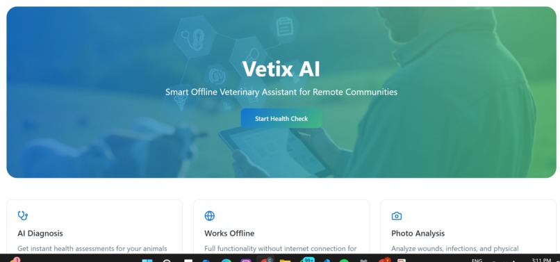Vetix AI — Offline powered Ai Vet – screenshot 1
