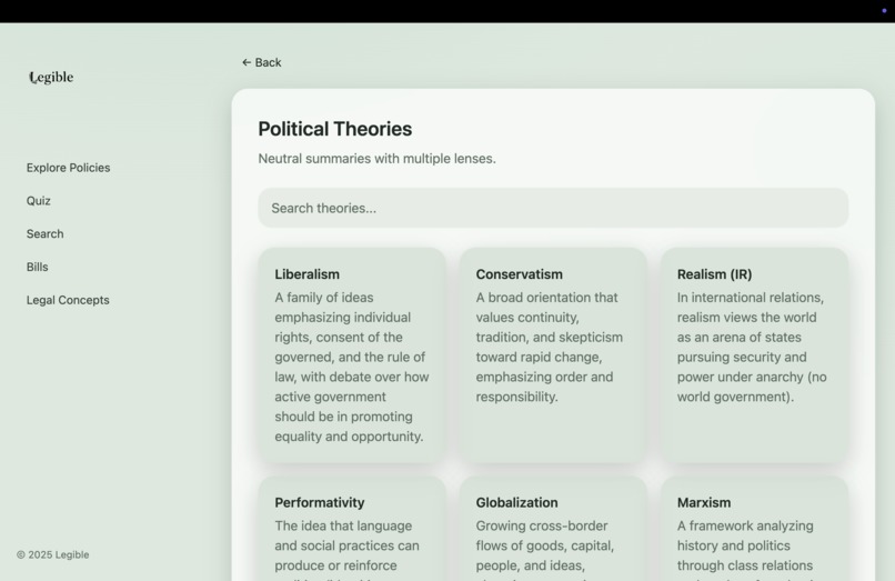 Legible – screenshot 2