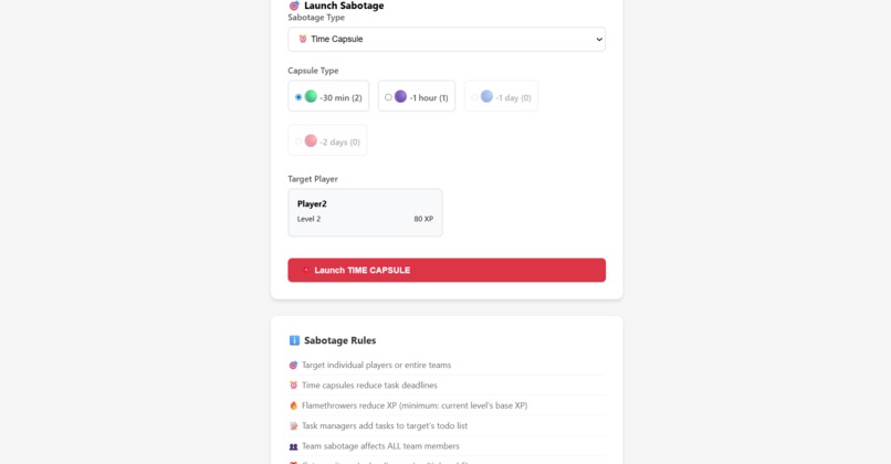 Gamified Task Manager – screenshot 1