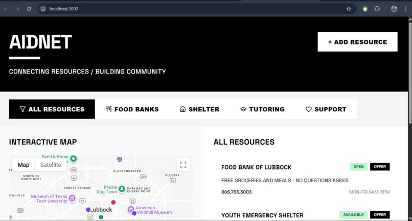 AidNet – screenshot 1