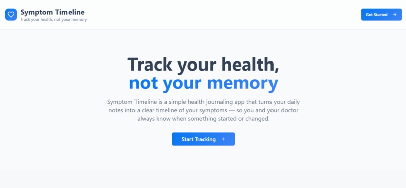 Symptom Timeline – screenshot 1