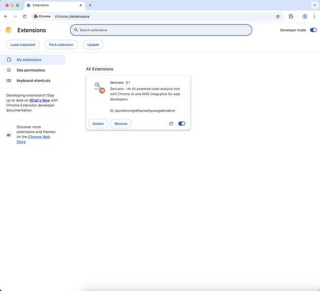 DevLens – screenshot 1