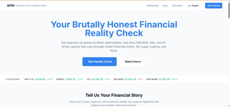 QFRC - Quantum Finance Reality Check – screenshot 1