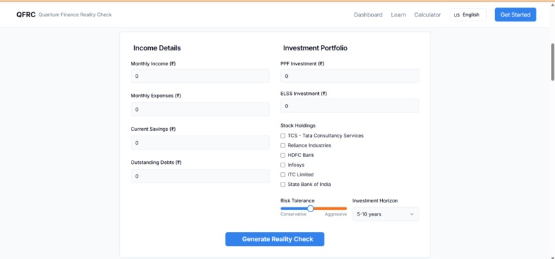 QFRC - Quantum Finance Reality Check – screenshot 2