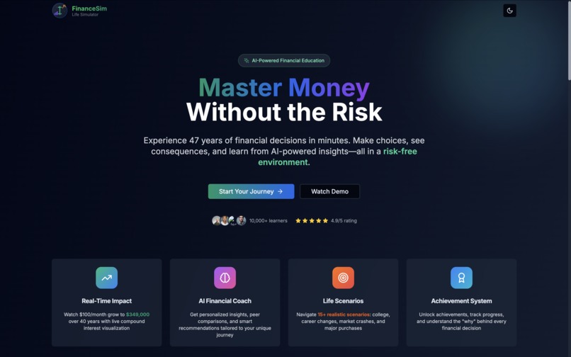 FinanceSim – screenshot 1