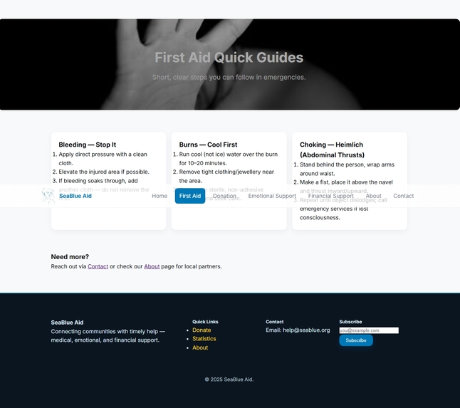 Sea Blue Aid – Acid Attack Survivors Support – screenshot 6