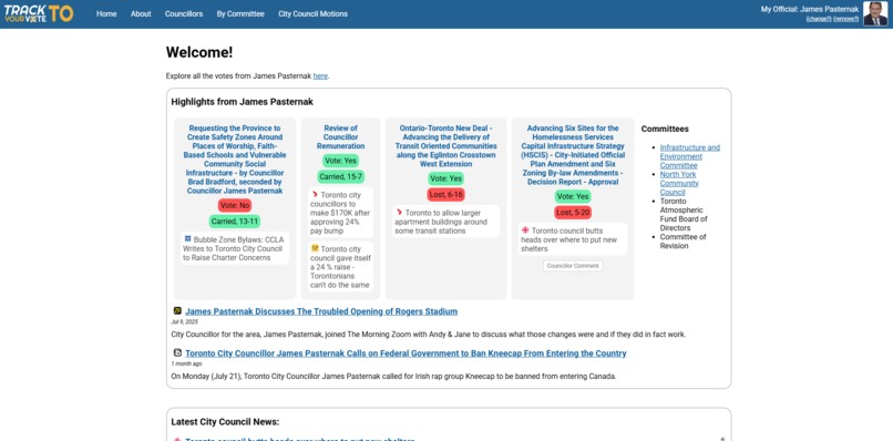 TrackYourVoteTO – screenshot 2