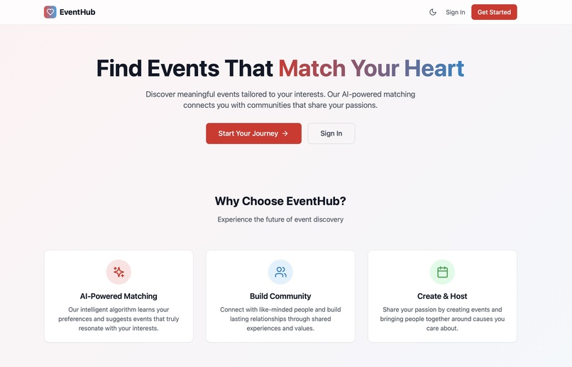 EventHub – screenshot 1