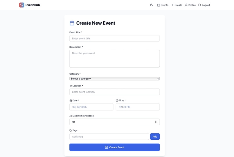 EventHub – screenshot 4