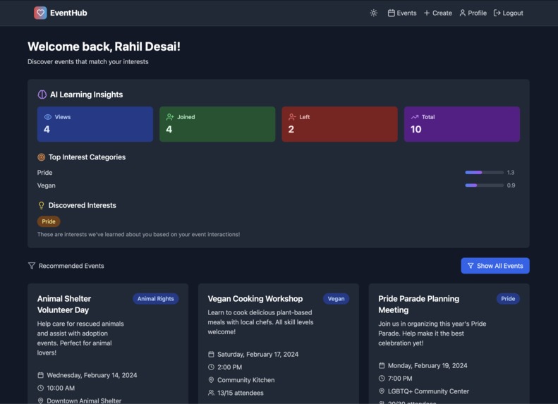 EventHub – screenshot 3
