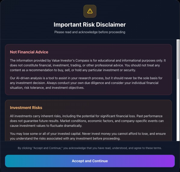 Value Investor's Compass – screenshot 4