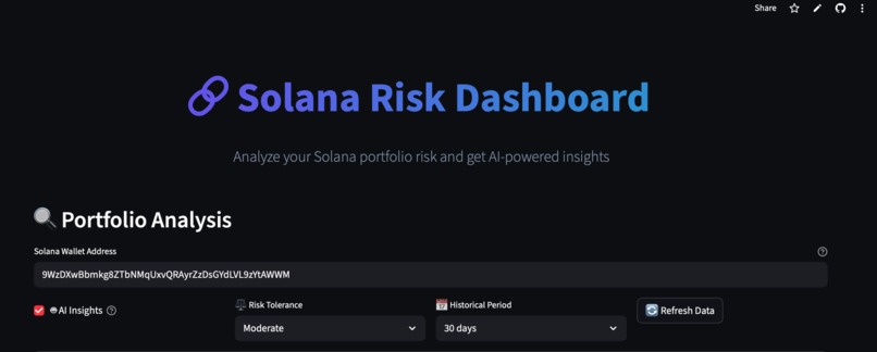 Solana Wallet risk Analyzer – screenshot 1