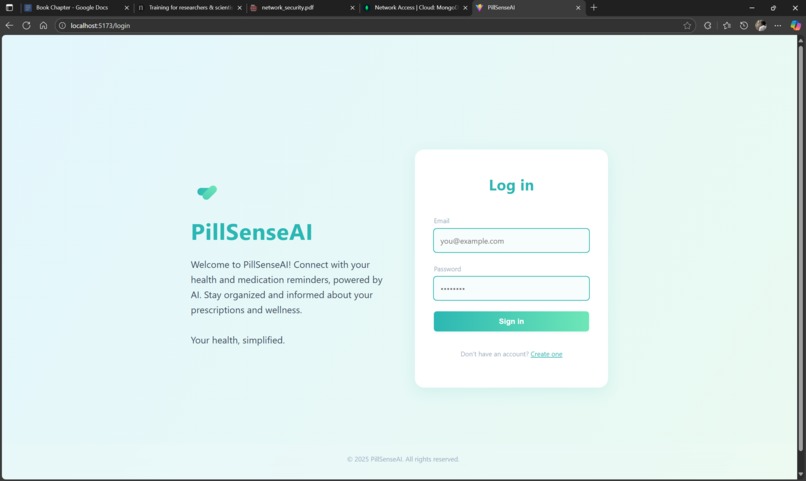 "PillSenseAI: Simplifying Meds, Protecting Health” – screenshot 2
