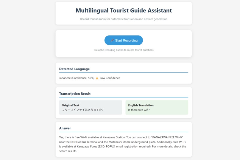 Multilingual Guide Assitant – screenshot 2