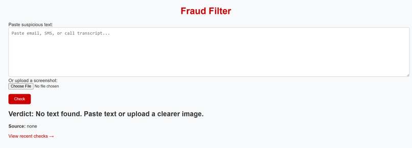 Fraud Filter – screenshot 1