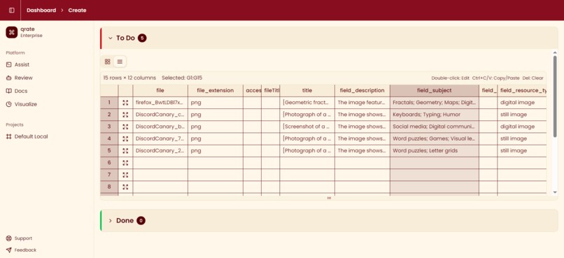 qrate - The Quintessential Workspace for Archivists – screenshot 3