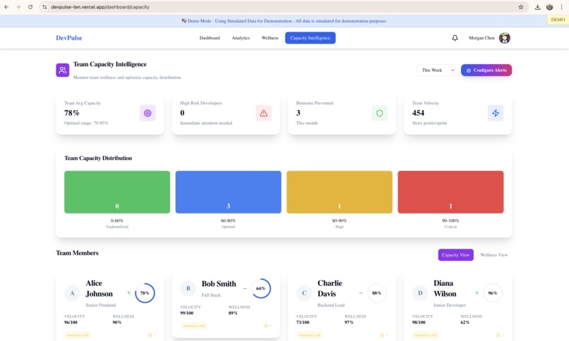 DevPulse – screenshot 1