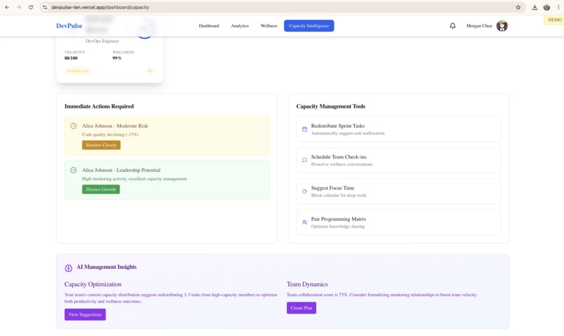 DevPulse – screenshot 3