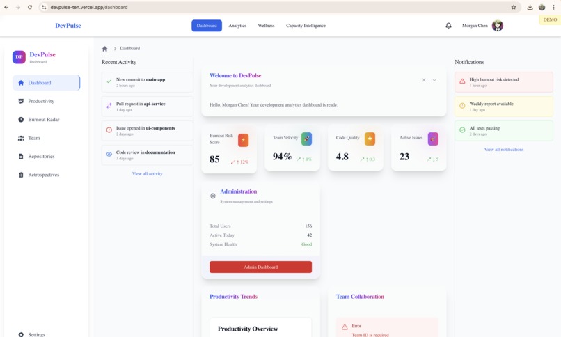 DevPulse – screenshot 4