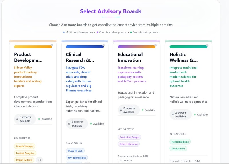 AdvisorBoard: Multi-Expert AI Advisory Panels – screenshot 4