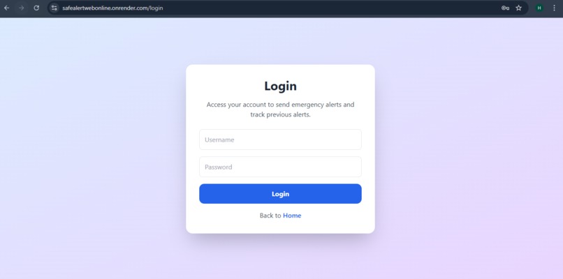 Safe Alert: Smart Emergency Reporting – screenshot 1