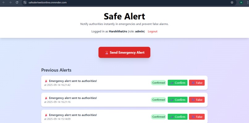 Safe Alert: Smart Emergency Reporting – screenshot 2