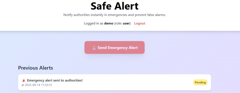 Safe Alert: Smart Emergency Reporting – screenshot 4