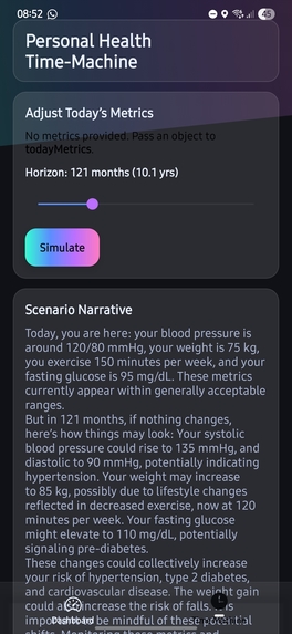 Personal Health Time Machine – screenshot 5