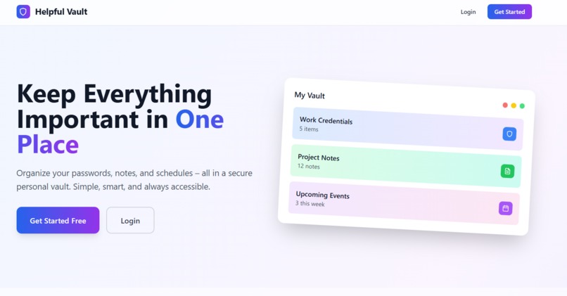 Helpful-Vault – screenshot 1