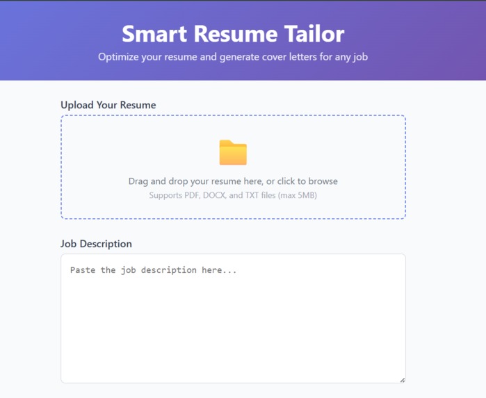 smart Resume Tailor – screenshot 1