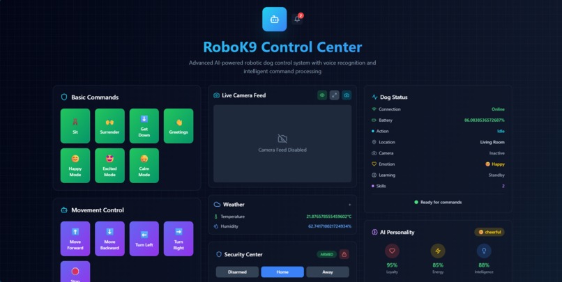 Sentient RoboK9 Control Center & Health/Environment monitor – screenshot 2